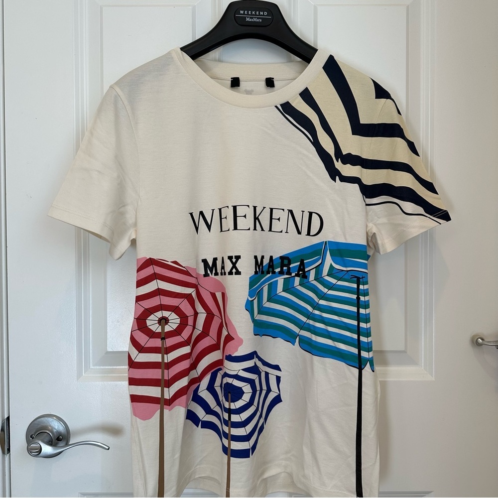 SOLD! Weekend Max Mara Label-cut Cotton T-shirt with Print Size: Various - Picture 9 of 14